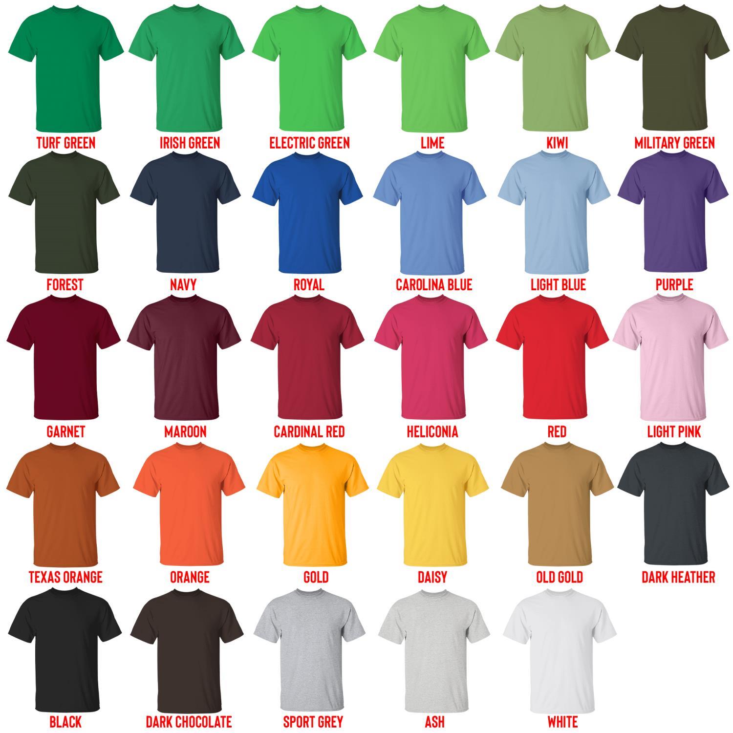 t shirt color chart - Cavapoo Gifts UK