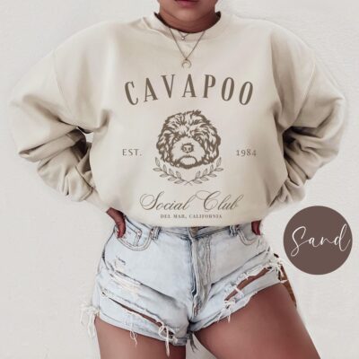 Cavapoo Social Club Custom Sweatshirt