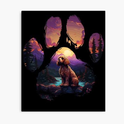 Cavapoo Retro Design Poster