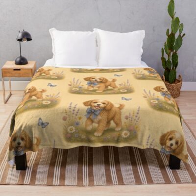 Cavapoo Timeless Artwork Throw Blanket