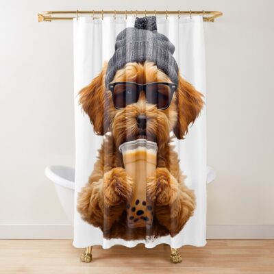 Cavapoo Modern Artwork Shower Curtain