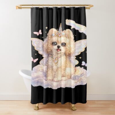 Cavapoo Graphic Design Shower Curtain