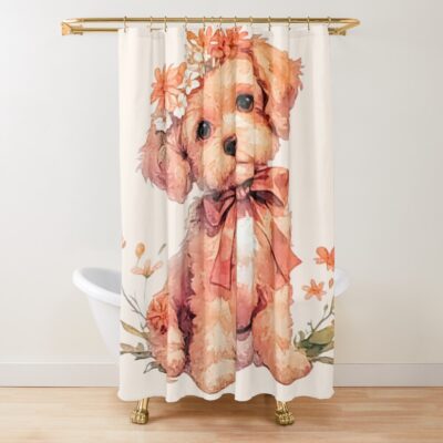 Cavapoo Modern Design Shower Curtain