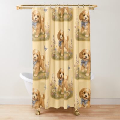 Cavapoo Timeless Artwork Shower Curtain